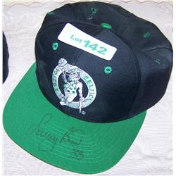 Larry Bird Signed Celtics Hat.