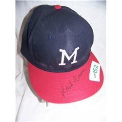 Hank Aaron Handsigned Milwaukee Braves baseball hat