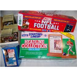 Multi piece Football card Collectors lot Inclu:1990 Score complete set; john Elway Starting lineup