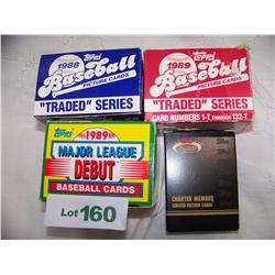 (4) Piece Baseball Card Lot : 1988 &1989 Topps "Traded Series"; 1989 Major League Debut(150 Cards)
