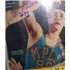 Image 3 : GEORGE MIKAN #99  Hand Signed VINTAGE SPORT Magazine March 1950 . Magazine behind protective sleeve