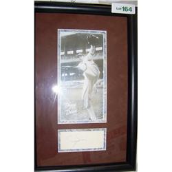 DIZZY DEAN SIGNATURE Custom Framed w/Photograph