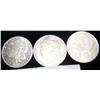 Image 1 : (3X$ ) MORGAN SILVER DOLLARS (2) 1921 AU, (1) 1902 cIR.