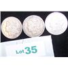 Image 2 : (3X$ ) MORGAN SILVER DOLLARS (2) 1921 AU, (1) 1902 cIR.