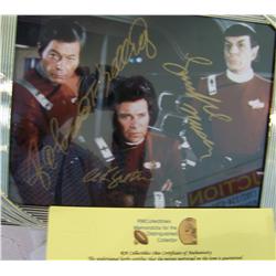 STAR TREK HAND SIGNED PHOTOGRAPH, W/ COA