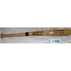 BARRY BONDS HAND SIGNED MINI BAT