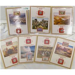 (7X the Money) Coin and Stamp Collector Sets. 1928-1930, 1934- 1937.