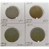 Image 1 : (4X the Money) Choice US Large Cents. Fine-XF+. 1838, 1847, 1853, 1854.