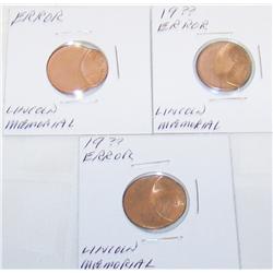 (3X the Money) Error Lincoln Memorial Cents.