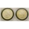 Image 1 : (2X the Money) Peace Dollars Mint State. 1922, 1925.