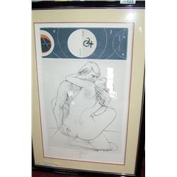Pierre Yves Tremois original lithograph #112/250 framed  Erotic artwork