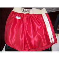 GEORGE FOREMAN HANDSIGNED EVERLAST BOXING TRUNKS