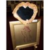 Image 1 : (2) Pi. Kissing Collection Lot Including heartshapped mirror-signed Paul Gable 2004 & nice art print