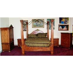 5 Piece Four Post  King Size Bedroom Set