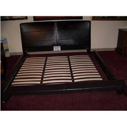 King size leather headboard & frame