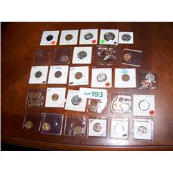 Multipiece coin lot of various coins as shown