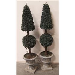 Two Outdoor Faux Plants.