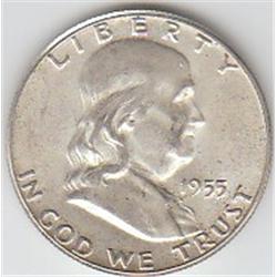 SILVER FRANKLIN HALF 1955