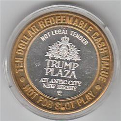$10 SILVER ROUND TRUMP PLAZA .999 FINE SILVER