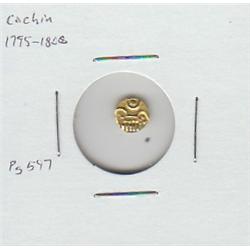 GOLD COCHIN INDIA 1795 ROUGHLY 22 K