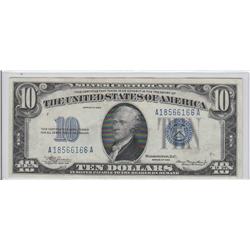 $10 SILVER CERTIFICATE SHARP BOLD APPEAL 1934