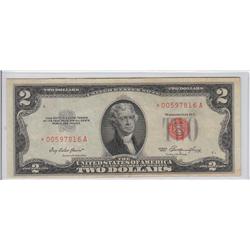 STAR $2 RED SEAL 1953 *** STAR ***