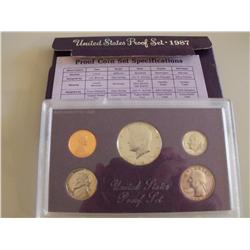 US PROOF MINT SET 1987