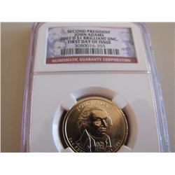 NGC FIRST DAY ISSUE 2007 D $1 BU UNC