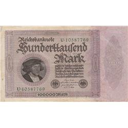 GERMANY 1923 100000 MARK NOTE