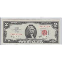 UNCIRCULATED $2 RED SEAL 1963 A
