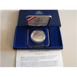 $1 SILVER US CONSTITUTION US MINT ORIGINAL PAPERS AND BOX