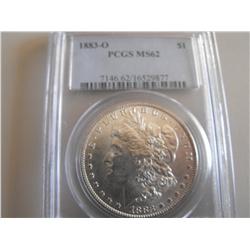 1883 O PCGS MS 62 $1 SILVER MORGAN  SUPER APPEAL