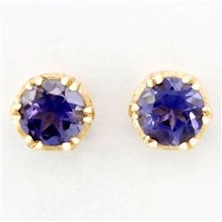 .60ct Natural Iolite 9k Yel Gold Earrings (JEW-9226X)