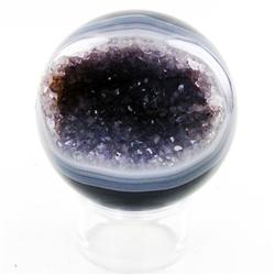 1820ct Crystal Agate Amethyst Sphere (MIN-000086)