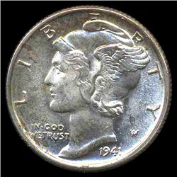 1941 Mercury Dime Gem MS66 FB (COI-8387)