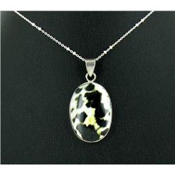 38ctw Polished Shell Sterling Pendant Necklace (JEW-218)