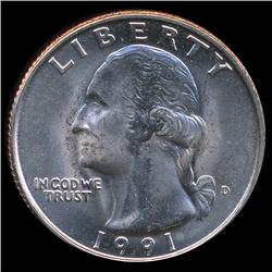 1991D GW 25c MS66+ ERROR (COI-8702)