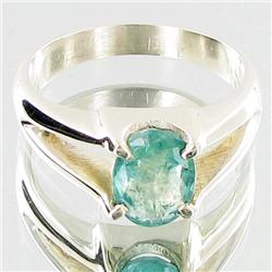 23.01ctw Colombian Emerald Sterling Ring (JEW-2756)