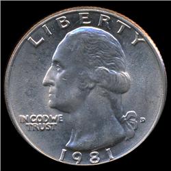 1981D GW 25c MS66+ (COI-8707)