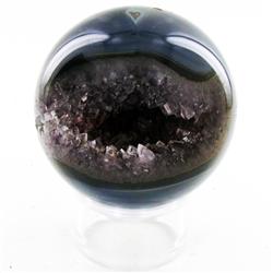 2045ct Crystal Agate Amethyst Sphere (MIN-000090)