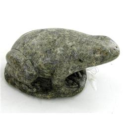 885ct Handcarved Zimbabwe Serpentine Frog (MIN-000073)