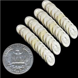 1956P/D GW 25c Silver BU MS64/65 41pc Roll (COI-7904)