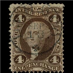 1860s US Revenue Stamp 4c Inland Exchange (STM-1520)