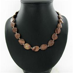 240ct Jasper & Nickel Bead Necklace (JEW-2173)