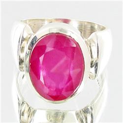 53.71ctw Mozambique Ruby Sterling Ring (JEW-2765)