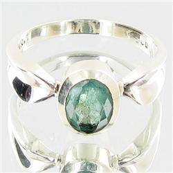 23.36ctw Colombian Emerald Sterling Ring (JEW-2755)