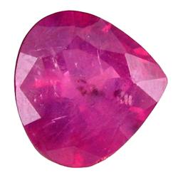 1.11ct Unheated Natural Red Ruby Tanzania Pear (GEM-21358)