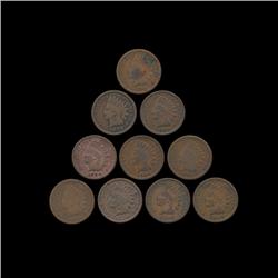 1894 Indian Cent Lot of 10 Better Circ. (COI-8800)
