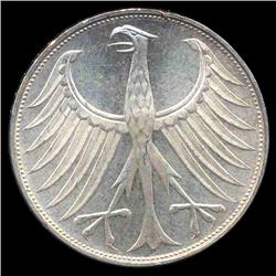 1972G Germany Silver 5 Mark MS63 (COI-8499)