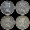 1959-63 Canada $1 4pcs AU+ (COI-8608)